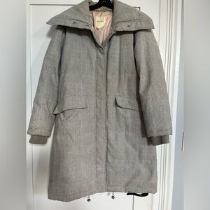 Avec Les Filles Gray Puffer Trench-length Jacket